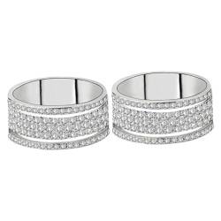 SHERCHPRY 2st Diamantschmuck Für Frauen Diamant-ring Ring Für Damen Diamantringe Damenring Mit Schleife Strassring Kreative Ringe Glänzender Verlobungsring Für Frauen Braut Voller Diamant von SHERCHPRY