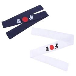 SHERCHPRY 2st Stirnband Mit Ninja-print Japanische Stirnbänder Für Männer Japanisches Haarband Für Männer Sonnenaufgang-küchen-stirnband Samurai Japanisches Stirnband Baumwolle Drucken Mann von SHERCHPRY