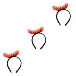 SHERCHPRY 3st Stirnband Aus Lebensmittelimitat Haar Klammern Haarnadeln Kleidung Haarspangen Outfit Simulation Von Lebensmittel-haarreifen Neuheit Stirnband Schinken Stoff Einzigartig von SHERCHPRY