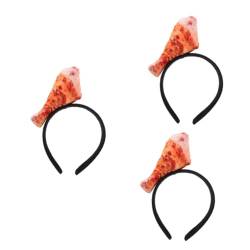 SHERCHPRY 3st Stirnband Aus Lebensmittelimitat Haar Klammern Kleidung Outfit Hotdog Stirnbänder Haarspangen Einzigartige Cosplay-requisite Cosplay-kopfbedeckung Stoff Rippen Singen von SHERCHPRY