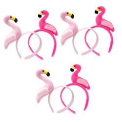 SHERCHPRY 6 Stk Flamingo-stirnband Tropisches Party-stirnband Plüsch-stirnband Headbopper Party-haar-accessoire Haarband Kopfschmuck Kopfbedeckung Tiere Haarschmuck Stoff Karikatur Damen von SHERCHPRY