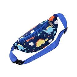 SHERCHPRY Dinosaurier Kinder Brusttasche Hüfttasche Für Kinder Sportrucksack Für Jungen Mini-Sling-Rucksack Kleine Umhängetasche Kinder Bauchtaschen Oxford-Stoff Niedlich Reisen Neonlichter von SHERCHPRY