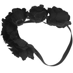 SHERCHPRY Halloween-stirnbänder Für Frauen Kahlo-stirnband Blumenkostüm Fiesta-haar-hand Rose Blumenherbsttag Der Toten Tag Der Toten Kopfschmuck Schwarze Hochzeit Braut Mexiko Gotisch von SHERCHPRY