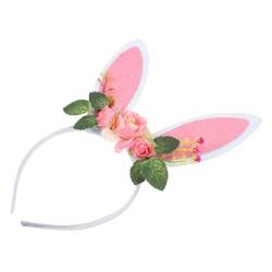 SHERCHPRY Ostern Stirnband Frühlingshasen Haarband Hasenohr Haarband Stirnband Mit Blumenkrone Floraler Haarreif Kindergeburtstag Ostern Stirnbänder Europäisch Und Amerikanisch Stoff Tier von SHERCHPRY