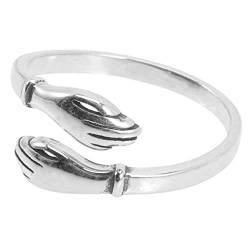 SHERCHPRY Umarmung Sring Vintage-ringe Für Frauen Klingeln Umarmungsring Verstellbare Ringe Für Damen Paar Ringe Vintage Ring Liebhaber Sterling Silber Schwanzring Silber- von SHERCHPRY