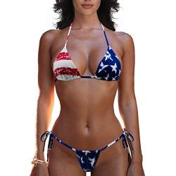 SHERRYLO American Flag Bikini Sexy US Fourth of July Lingerie Bikini Swimsuit Bikini Womens Red Blue White Stars Stripes Bikinis von SHERRYLO