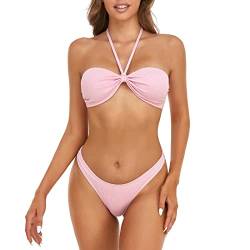 SHERRYLO Micro Bikini Extreme G String Tanga Bikini Sexy Mini Badeanzug für Frauen, Pink, S von SHERRYLO