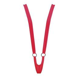 SHERRYLO Mini Micro Bikini Extreme Badeanzug Slutty Slingshot Sexy Sling Bikinis G String Tanga Dessous Strapsen Microkini, Rot, Einheitsgröße von SHERRYLO