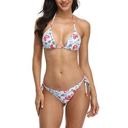 SHERRYLO Tanga-Bikini, zweiteiliger Badeanzug für Damen, Triangel-Top, brasilianisches Unterteil, Größe S-XL - - 36 von SHERRYLO
