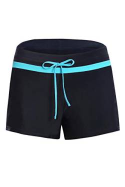 Damen Badeanzug Tankini Sport Seite Split Plus Größe unten Board Shorts, groß, Acid Blue von SHESHY