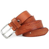 SHG Ledergürtel ☼ Leder Gürtel individuell kürzbar 4 cm breit aus Vintage-Look Herren von SHG