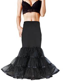 Shimaly Damen Mermaid Petticoat Fishtail Underskirt trompete Krinoline für Mermaid brautkleid Groß/x-Groß schwarz von SHIMALY