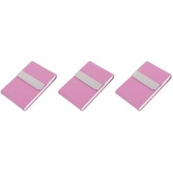 SHINEOFI 3St Geschäftskartenhalter Ledergeldbörsen für Damen rosa Geldbörse Damen geldbörsen Geldbörse für Männer Kartentasche Kartenbuchhalter Mode Ausweis Tischgestell Visitenkartenetui von SHINEOFI