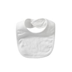 SHINNINGSTAR Doppellagige Sabberlätzchen für Babys, Baumwolle, weich, saugfähig, 7 Stück (Pure White (100% cotton)) von SHINNINGSTAR