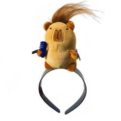 SHINROAD Capybara Stirnband Dekor Kopfbedeckung Lustige Tier Elastische Haarreifen für Partys Cosplay Niedlich A von SHINROAD