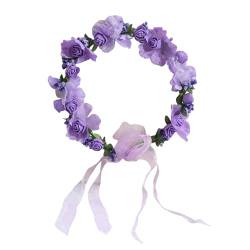 Schleifendekor, Haarschmuck, Brautschmuck, künstliche Blume, Strand, Bohemia-Stil, Violett von SHINROAD