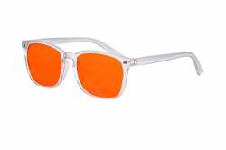 SHINU 99,9% Herrenbrille Blaulichtblockierende Brille mit Orange Getönten Filtergläsern für Nacht-Anti-Blaulicht-Brille Computerbrille-SH068074（SH068C4 von SHINU