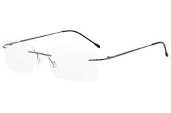 SHINU Herren MR-7 / MR-8 Linsenrahmen Titan Randlos Blaulichtbestaendig Angepasste Kurzsichtige Brille-NS1024(C1,1.67 anti blau-3.50) von SHINU