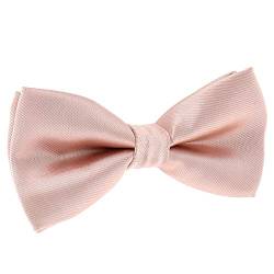 SHIPITNOW Fliege Puderrosa (Rose Gold) - 30 Farben - Männer fliege Hochzeit, Party - Satin stoff, Einfarbig - Vorgebunden, Herren von SHIPITNOW