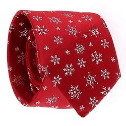 SHIPITNOW Weihnachten Krawatte Jacquard - Schneeflocke Krawatte - Heiligabend Krawatte von SHIPITNOW