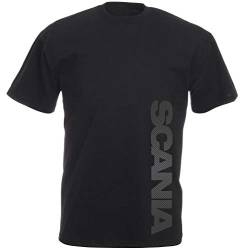 SHIRT-TO-GO Scania Trucker Tshirt mit großem Carbon Aufdruck Scania Schriftzug von SHIRT-TO-GO