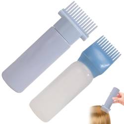 2pcs Wurzelkamm -Applikatorflasche mit Pinsel, 6 ＆ 4 Unze Haaröl -Applikator, nachfüllbare Ölflaschen für Haare mit Graduierten Skala 3 von SHITOOMFE