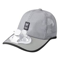 Sonnenhut Unisex Baumwolle Hut mit Usb Wiederaufladbarer Elektrischer Ventilator Breite Krempe Iuftdurchlässige Mesh Sport Cap für Tennis Running Golf Wandern Sommer Lässig Luftige Athletic Kappe von SHITOUJI