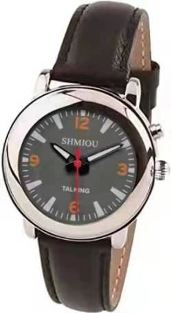 SHMIOU Französische Sprechende Armbanduhr für Frauen für Blinde und Sehbehinderte XM-FR-230101, gold von SHMIOU
