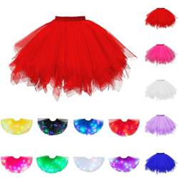 Karneval Kostüm Damen Roter Tüllrock Damen Rot Tüllrock Rot Damen Tütü Rot Rock Rot Damen Rotes Tütü Tüllrock Rot Weiß Tüll Rock Rot Rotes Tütü Damen Tutu Rot Tüllrock Roter Tüllrock von SHOBDW