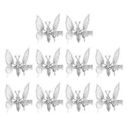 3D-Haarspangen, beweglich, für Schmetterlings-Haarspangen, metallisch, fliegende Haarspangen, Haar-Accessoire, 10 Stück von SHOOYIO