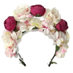 Braut Girlanden Blumen Stirnband Haarband Für Frauen Kopfbedeckung Kopf Hoop Haarschmuck Bunte Kopfbedeckung Blumen Kopfbedeckung von SHOOYIO