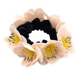 Haargummi mit Blume, elastisch, großes Haargummi, elegantes Blumen-Haarband, weiblich, Frühlings-Haarschmuck, Haargummis von SHOOYIO