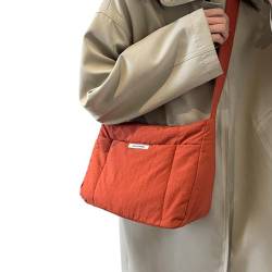 SHOOYIO Gesteppte Umhängetasche, Einkaufstasche, Vintage-Stil, Puffertasche, große Kapazität, Messenger-Tasche für Mädchen und Frauen von SHOOYIO