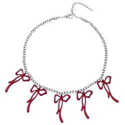 SHOOYIO Halskette mit Vintage-Schleifenanhänger, für Damen und Mädchen, Halsband, ästhetischer Schmuck von SHOOYIO