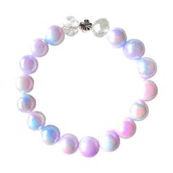 SHOOYIO Meditations-Perlenarmband, handgefertigt, Unisex, Handkette, glatte runde Perlen, Armreif, Buddhisten, Gebets-Armband, Ornament von SHOOYIO