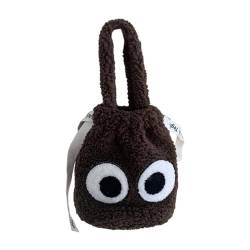 SHOOYIO Niedliche Beuteltasche mit großen Augen, große Kapazität, Plüschtasche, vielseitige Handtasche für Mädchen und Frauen, trendige Taschen von SHOOYIO