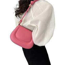 SHOOYIO PU-Schultertaschen, Satteltasche, einfarbig, Handtasche, lässige Achseltasche, trendige Unterarmtaschen für Damen und Mädchen von SHOOYIO
