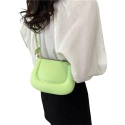 SHOOYIO PU-Schultertaschen, Satteltasche, einfarbig, Handtasche, lässige Achseltasche, trendige Unterarmtaschen für Damen und Mädchen von SHOOYIO