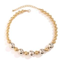 SHOOYIO Vintage CCB Kugel Perlen verstellbare Kette Halskette für Frauen Trendy Halsband Gothic Mix Farbe Choker Ästhetischer Schmuck von SHOOYIO