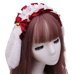 Schöne Süße Haarband Maid Cosplay Stirnband Spitze Plüsch Ohren Kopfbedeckung Schleife Haarschmuck Für Mädchen Facewash Stirnbänder Für Frauen von SHOOYIO