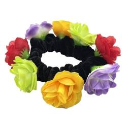 Zarte künstliche Blumen-Haarband, elastische Haargummis, modischer Pferdeschwanz-Halter, ideal für alltägliche Frisuren, elastisches Haarband von SHOOYIO