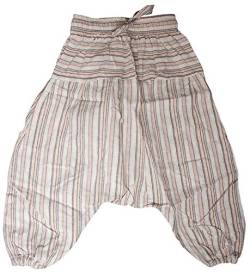 Shopoholic Fashion, Kinder-Hose im Boho-/Hippie-Stil, Bequeme, farbenfrohe Retro-Hose Gr. L, hellgrau von SHOPOHOLIC FASHION