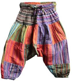 Shopoholic Fashion, Kinder-Hose im Boho-/Hippie-Stil, bequeme, farbenfrohe Retro-Hose Gr. S, Mehrfarbig von SHOPOHOLIC FASHION