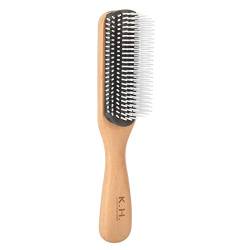 9 rows of hair brushes, men's hair brushes, brush wooden brush comb, curly hair comb wooden masseur hairdresser hairbrush hairdressing home von SHOUKAII
