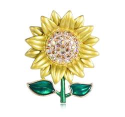 Mode Brosche Sonnenblumen Brosche Blume Mantel Pullover Pin Persönlichkeit Kreative Kleidung Zubehör Brosche Pin von SHOUKAII
