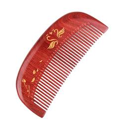 SHOUKAII Kamm Haarpflege Haarkämme Kunsthandwerk Holzkämme Massage Haarkämme Hochzeitsgeschenke Zuhause Tragbare tragbare Haarkämme for Frauen Haarbürste (Color : Brass) von SHOUKAII