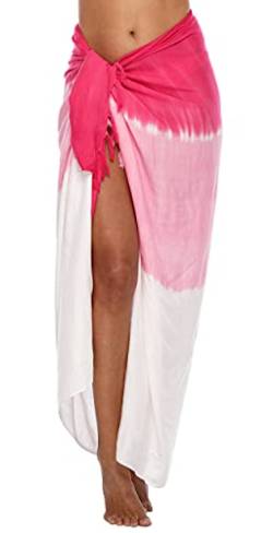 SHU-SHI - Damen Sarong/Pareo für den Strand - zum Tragen über Badeanzügen - mit Farbverlauf - Pink von SHU-SHI