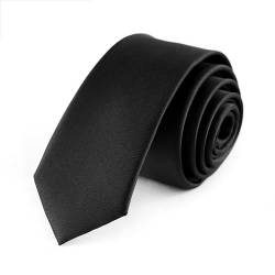 SHUBEIEUMI Herren Krawatten, Klassische Schmale Krawatte 5 cm für Herren, für Büro oder Festliche Veranstaltunge-black von SHUBEIEUMI