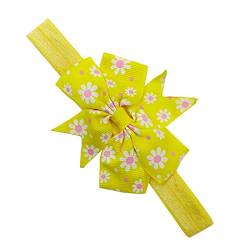 Kleinkind Baby Mädchen Blumen Stirnband Blumendrucke Bowknot elastisches Haarband für Baby Haarspangen (K, One Size) von SHUIYUE