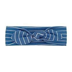 Kleinkind Baby Mädchen gerippt gestreift Schleife Haarband Kopfbedeckung Stirnband Haarschmuck Schleife (Blue, One Size) von SHUIYUE